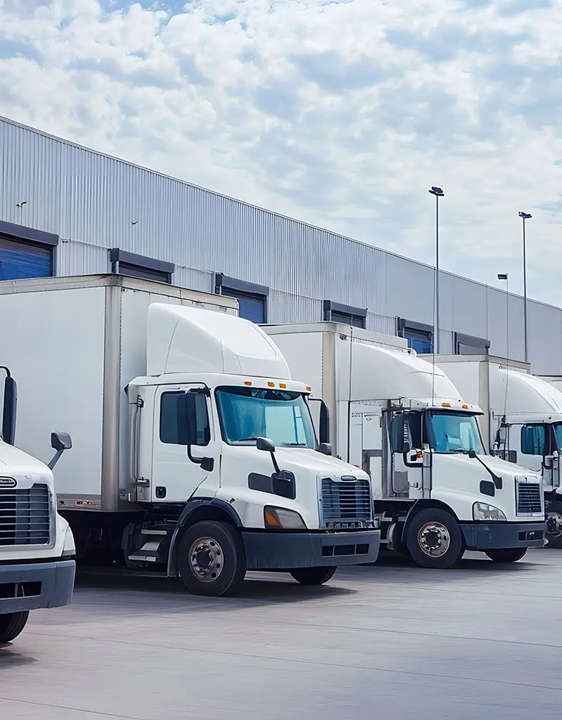 fleet of refrigerated trucks